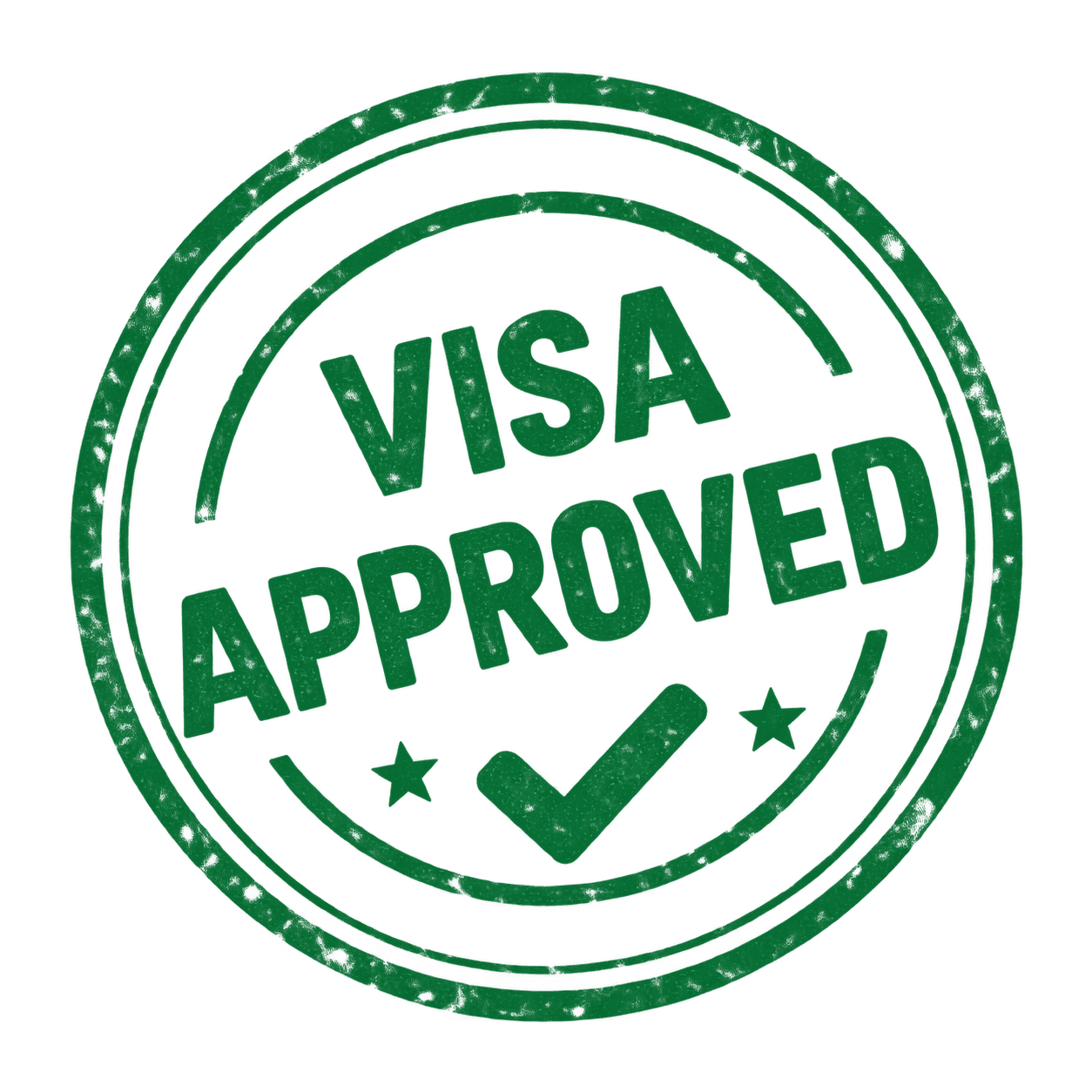 Visa approved stamp